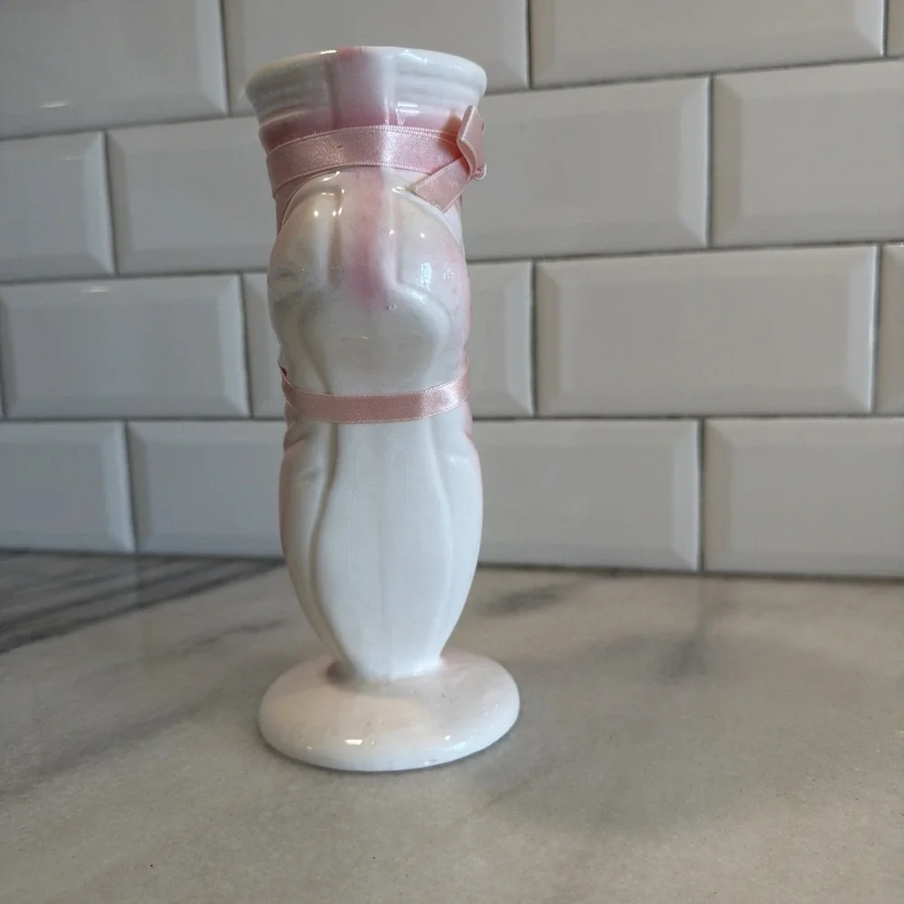 Vintage AGI Pink Ballet Shoe Shaped Vase GW992